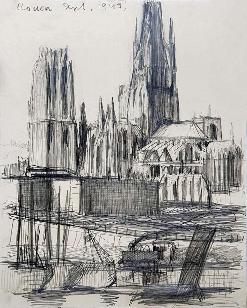 ZUM 04DES3 001 Rouen Cathedrale 1949