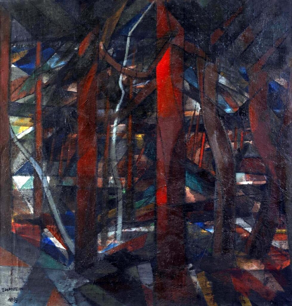 [Forêt, troncs rouge], 1959