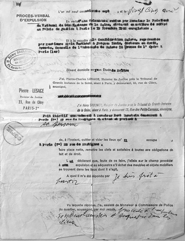 ZUM 25DOCS 167 1967 04 Expulsion rue Martignac 1